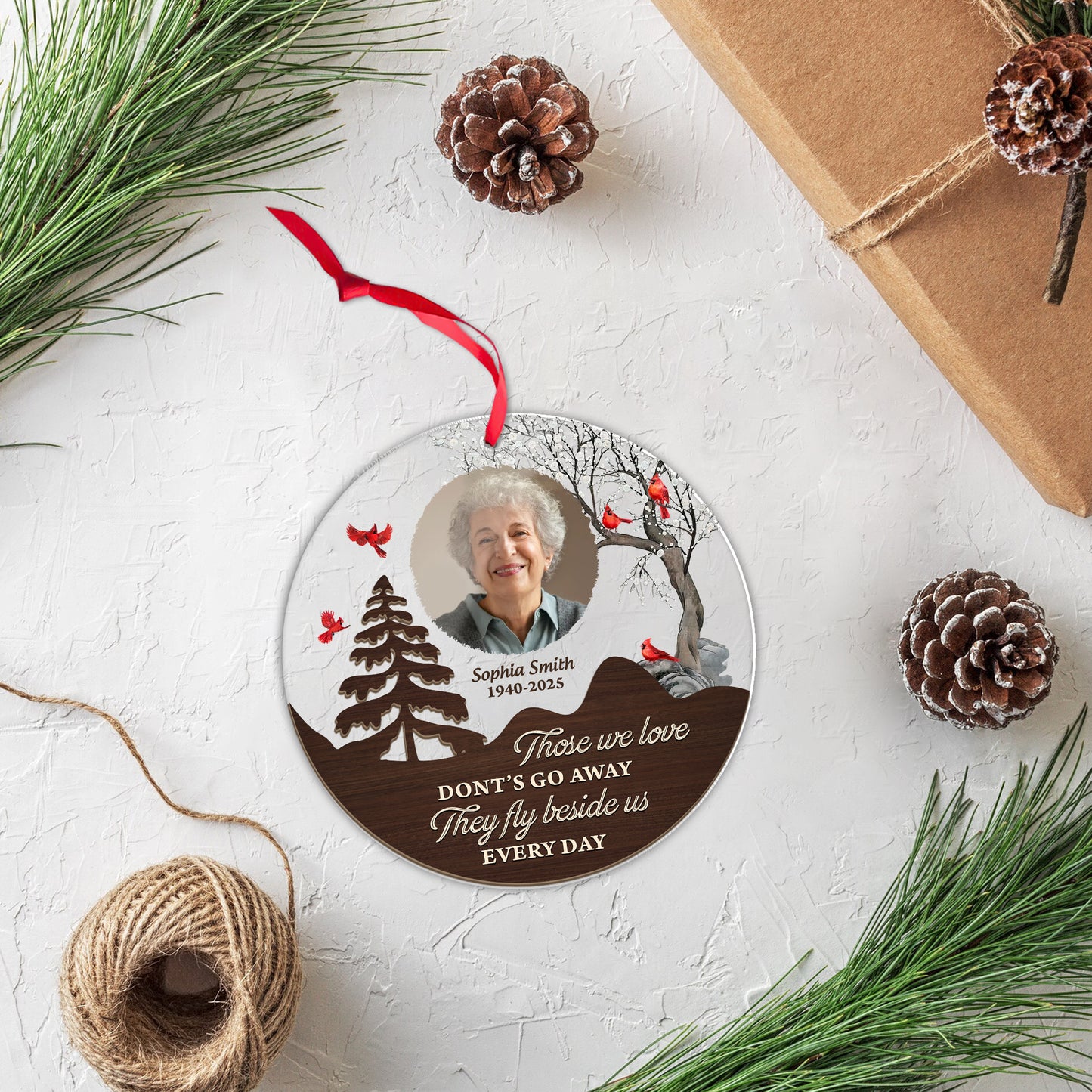 Christmas In Heaven - Personalized Window Hanging Suncatcher Ornament