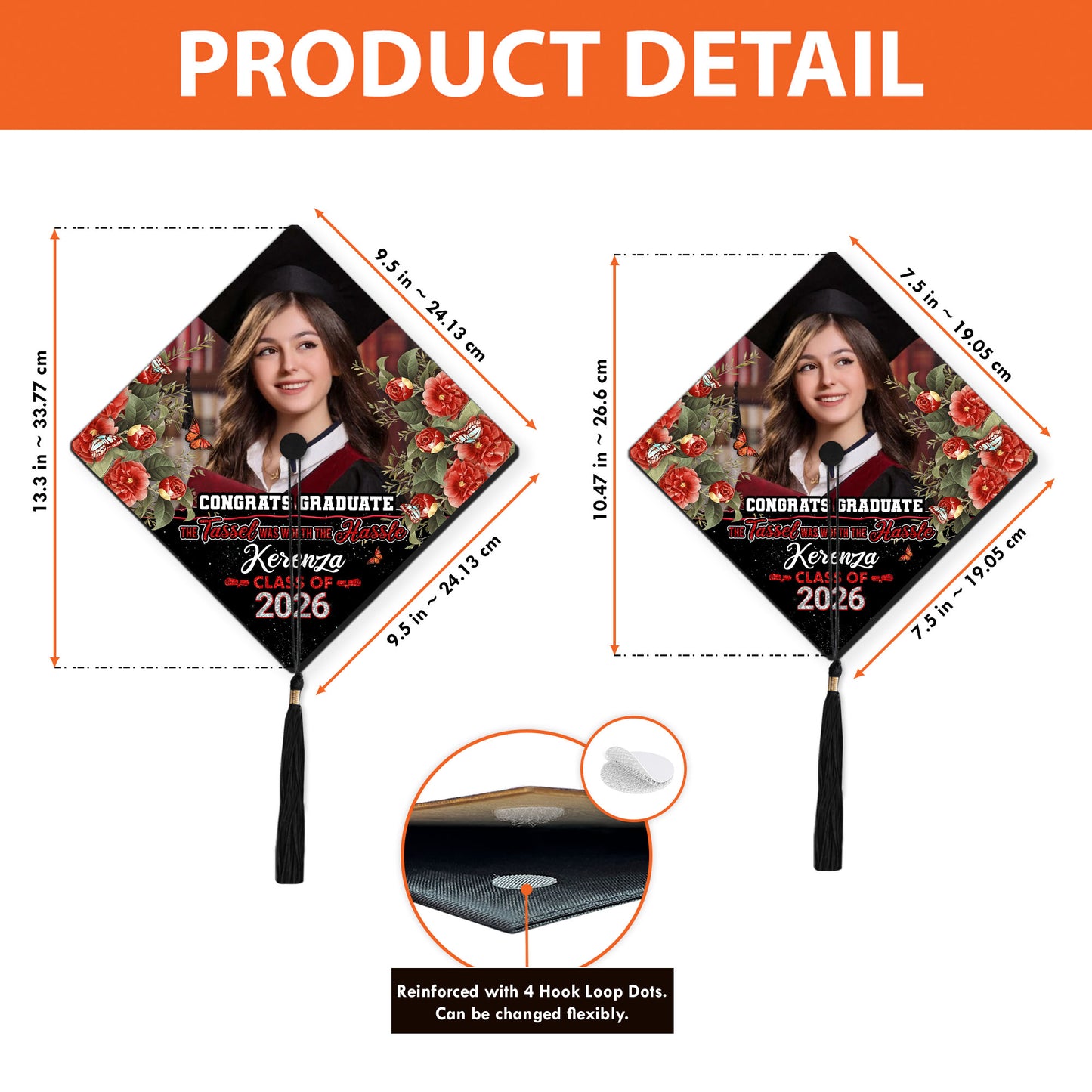 Flowers Cap Topper Class Of 2026 - Graduation Decoration - Decorations For Grad Cap