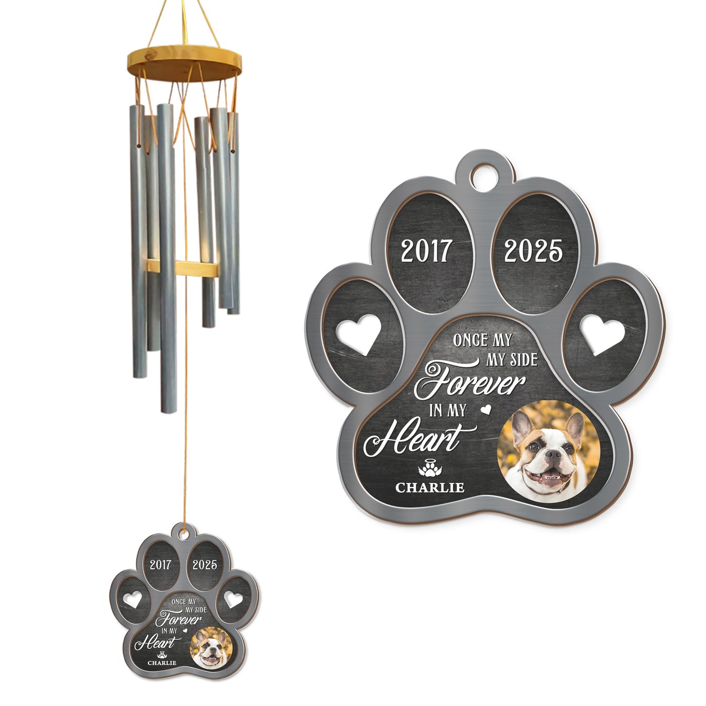 Custom Photo I Will Always Miss You - Personalized Memorial Wind Chime - Custom Suncatcher Wind Chime
