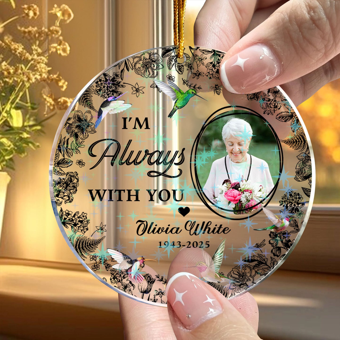 I Am Always With You - Custom Shape Hologram Ornament