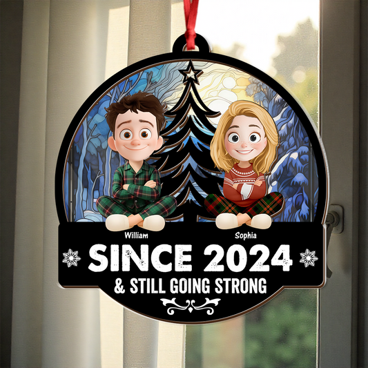Love You Forever - Personalized Window Hanging Suncatcher Ornament
