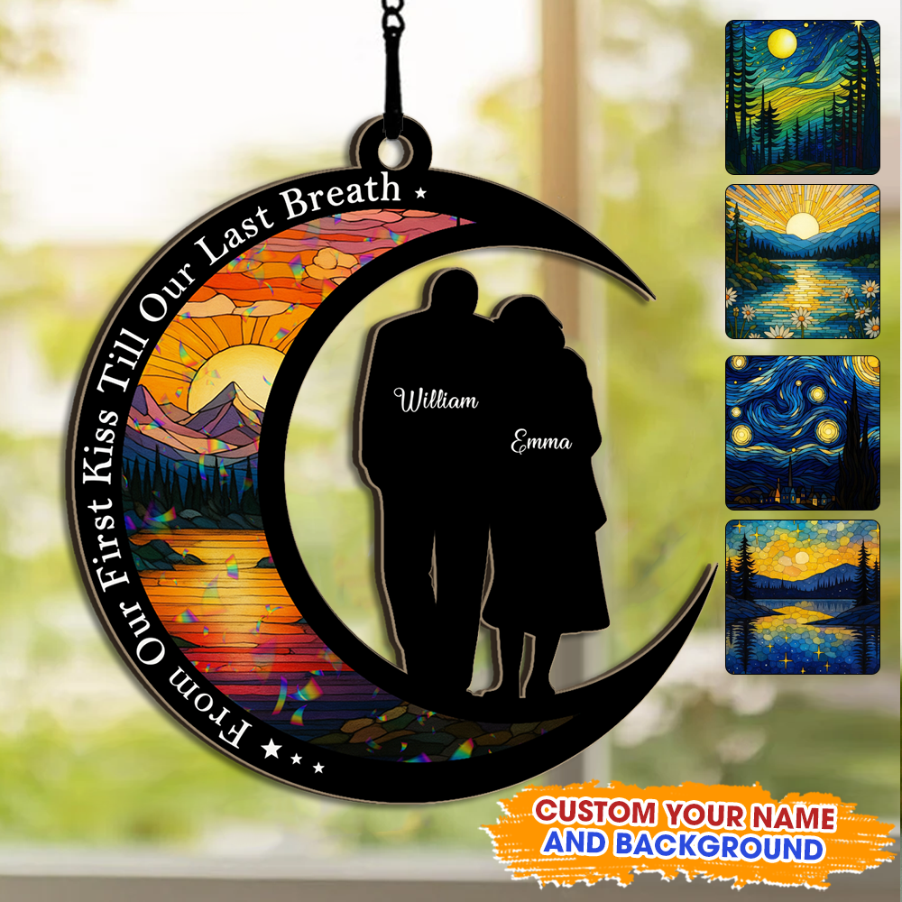 From Our First Kiss Till Our Last Breath - Custom Shape Hologram Ornament 2 Layered
