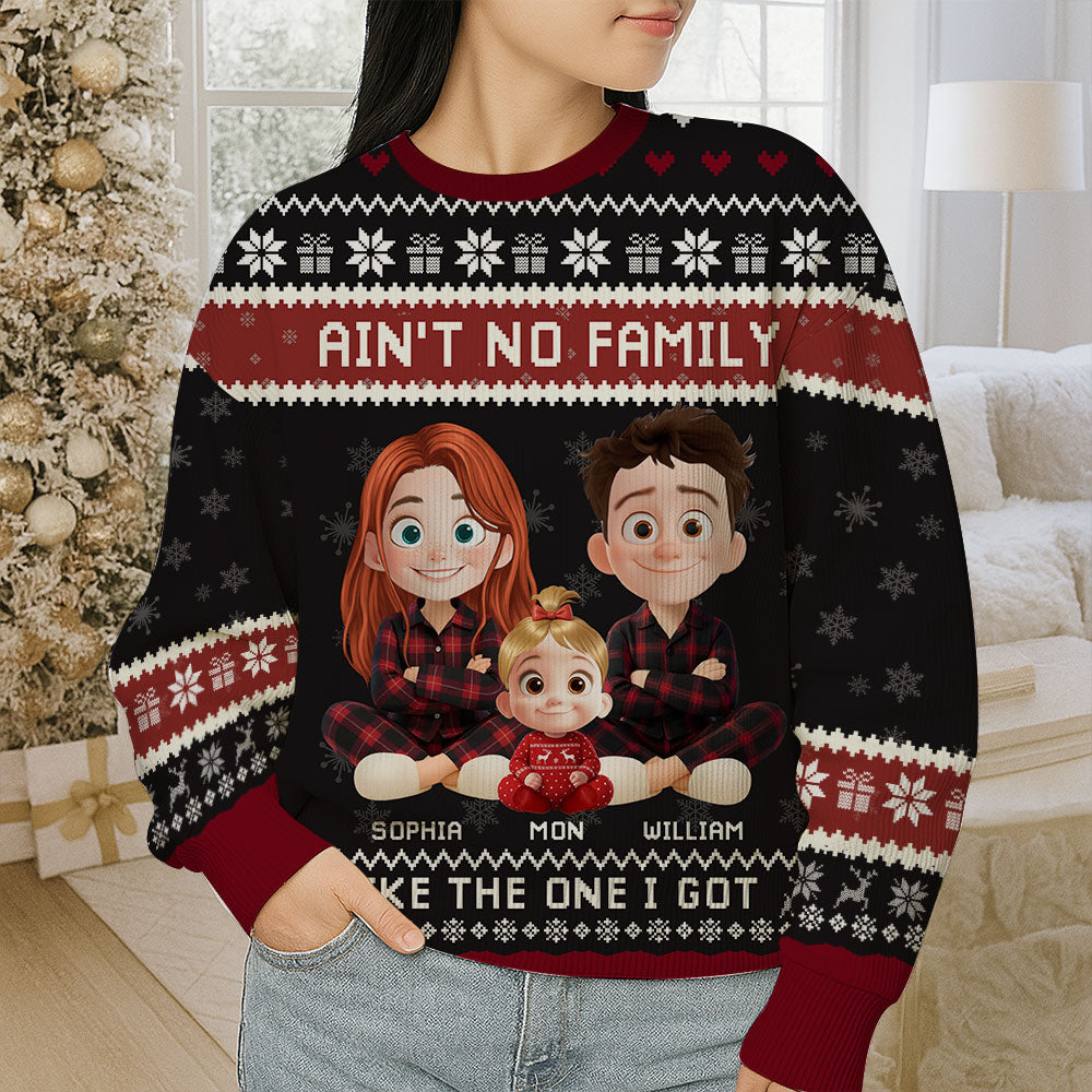 Ain't No Family Like Mine unisex wool jumper - Christmas gift idea.