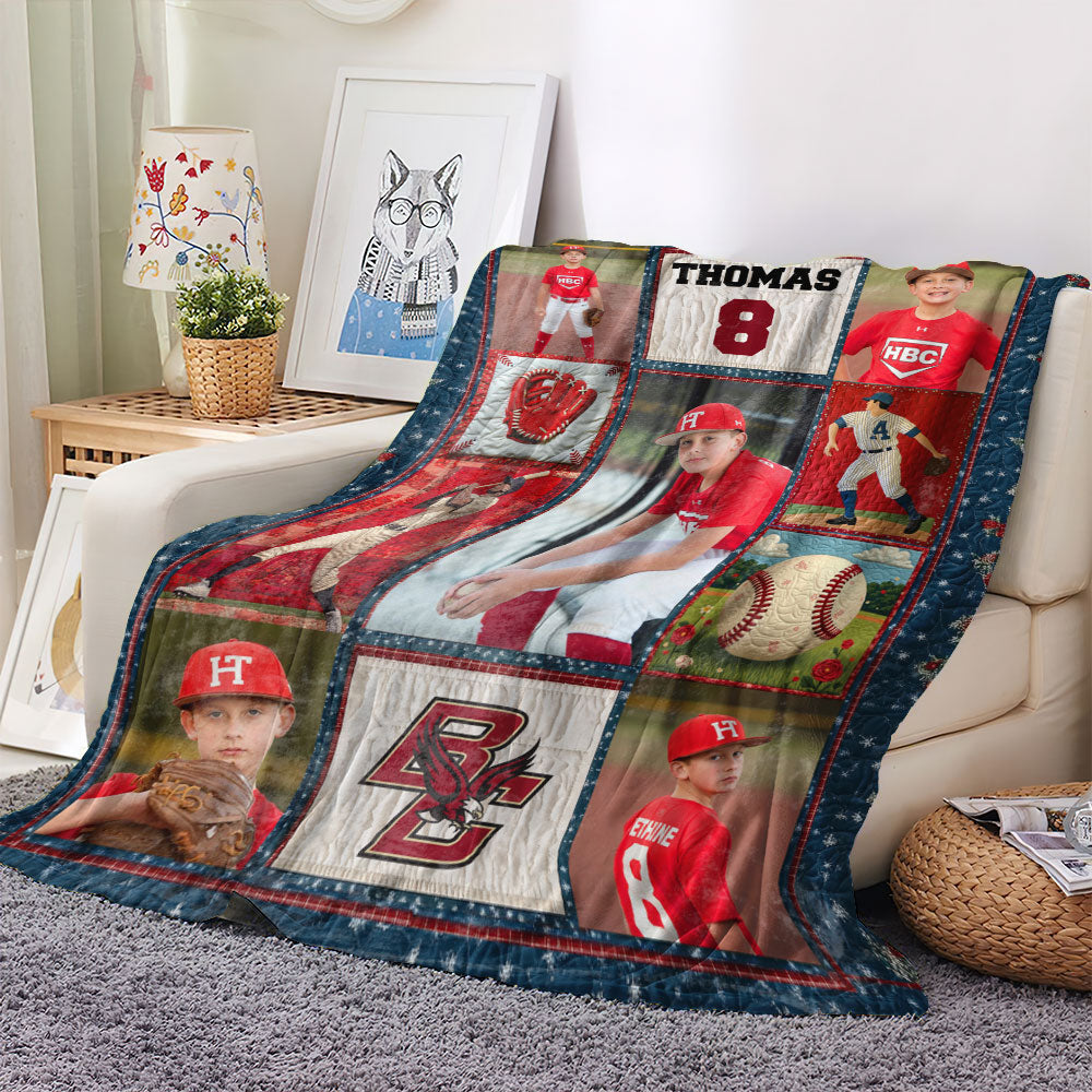 Personalized Back to School 2025 blanket with student name, books, and apple design. Great back to school gift!