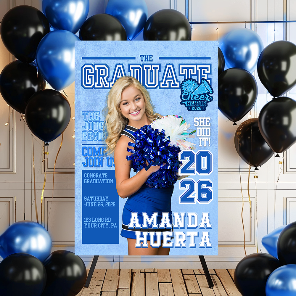 Class Of 2026 Party Cheerleading - Personalized Graduation Welcome Sign