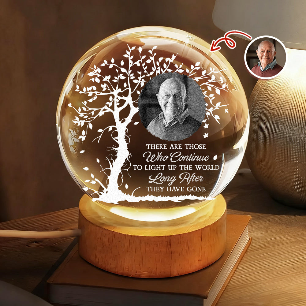 I Am Always With You Memorial Lamp - Personalized Crystal Globe Lamp