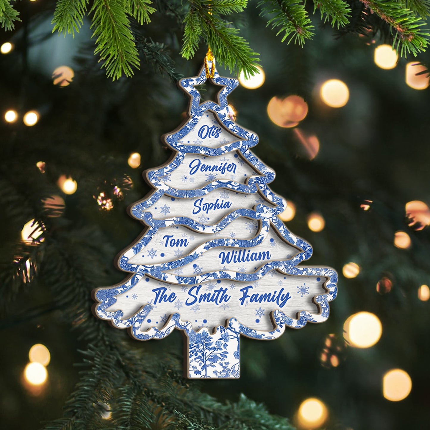 Our Love Christmas Tree - Personalized Window Hanging Suncatcher Ornament