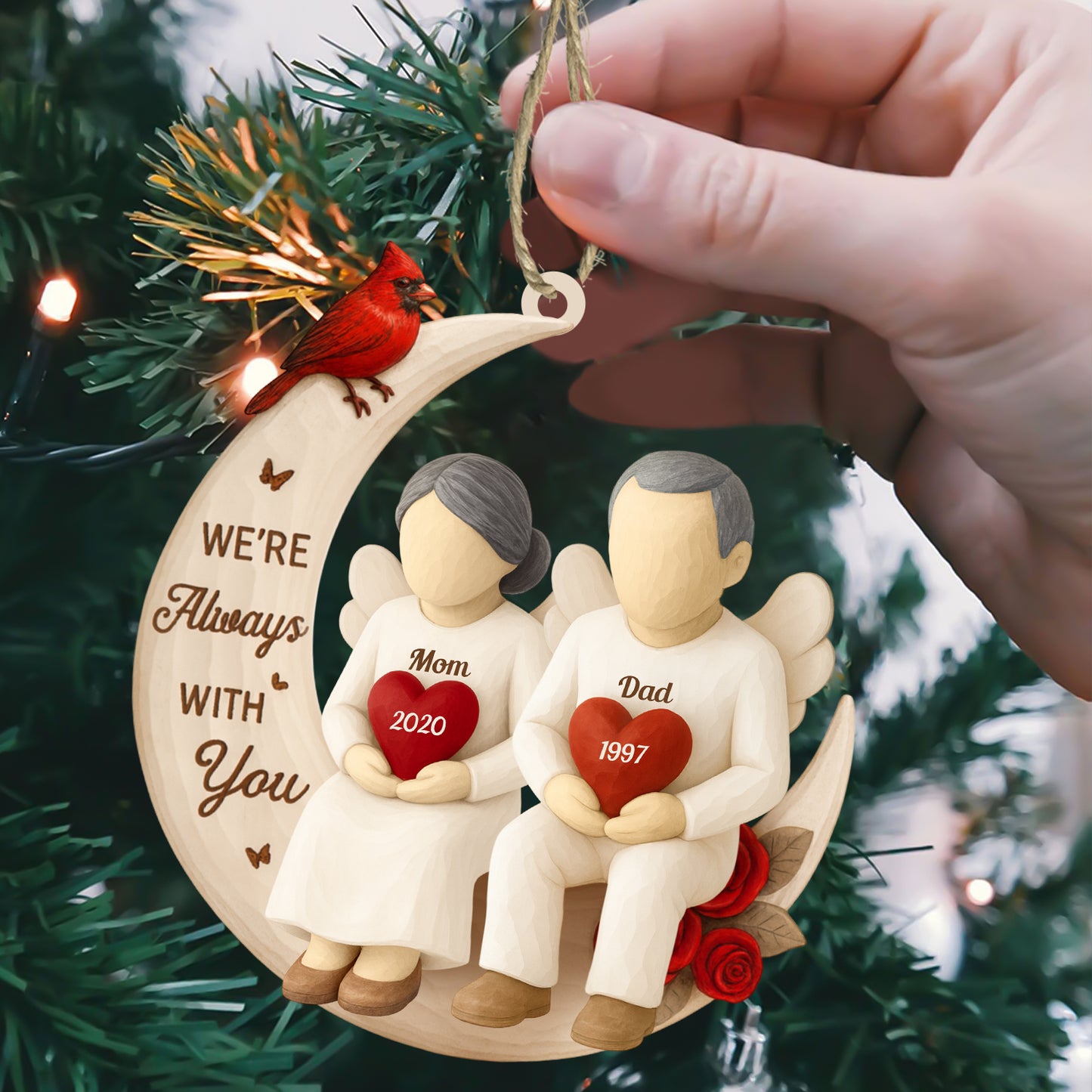 We're Always With You - Personalized Acrylic Ornament