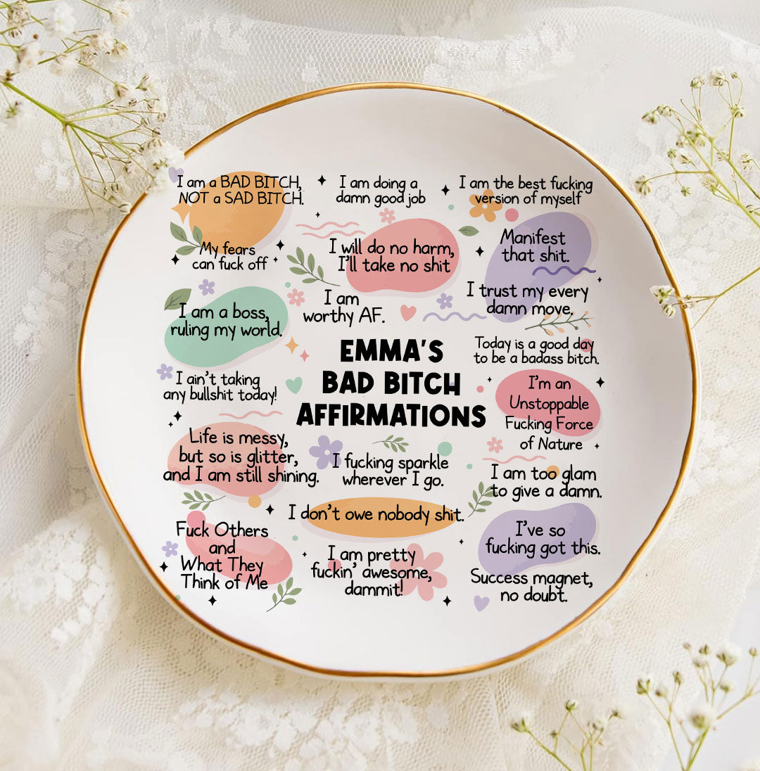 My Swear Affirmations - Personalized Ring Dish - Mother's Day Gifts