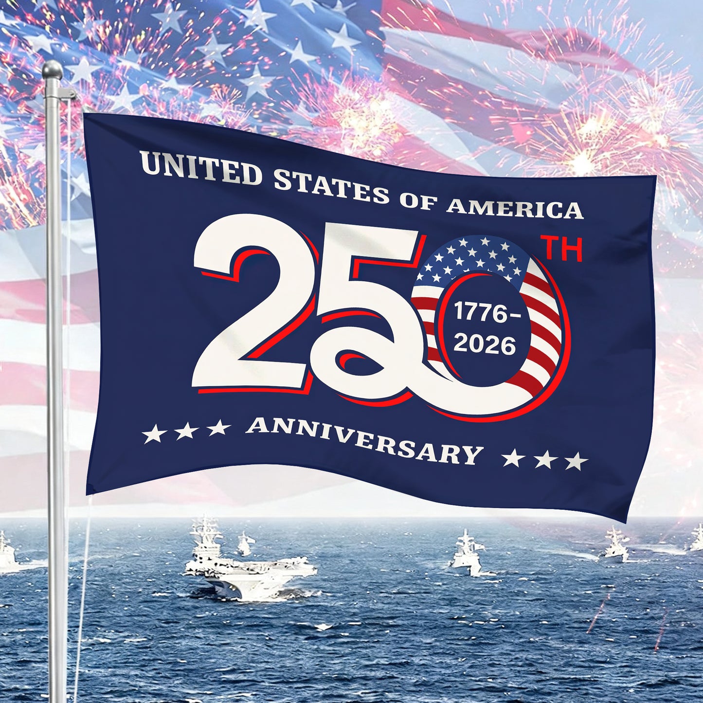 America 250 Birthday American Flag