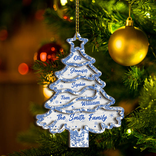 Our Love Christmas Tree - Personalized Window Hanging Suncatcher Ornament