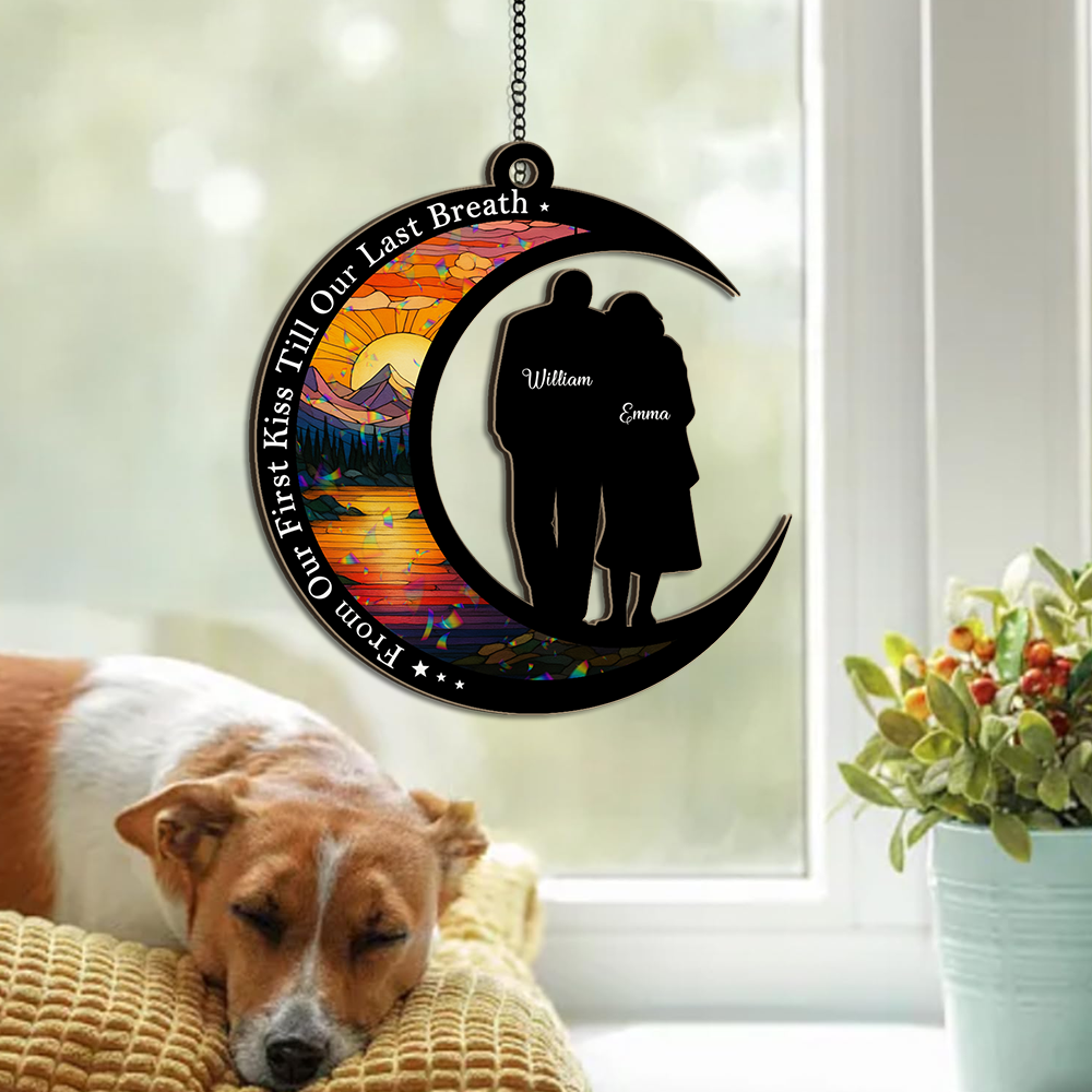 From Our First Kiss Till Our Last Breath - Custom Shape Hologram Ornament 2 Layered