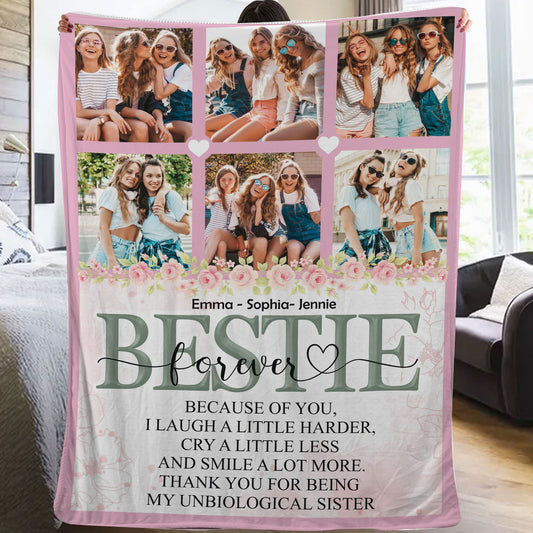 Bestie Forver Photo Frame - Memorial Personalized Custom Blanket