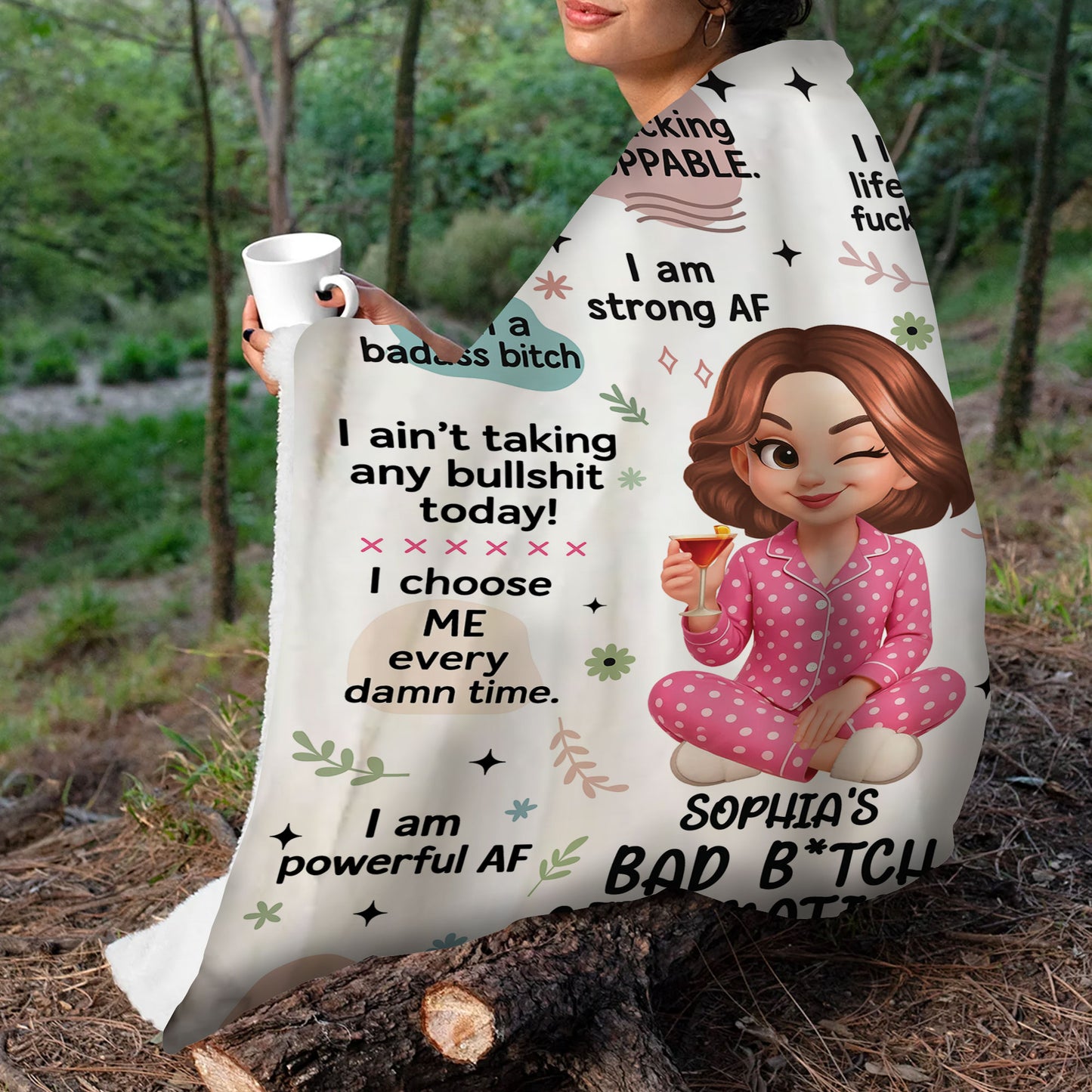 Bad Affirmation Personalized Funny - Personalized Custom Blanket