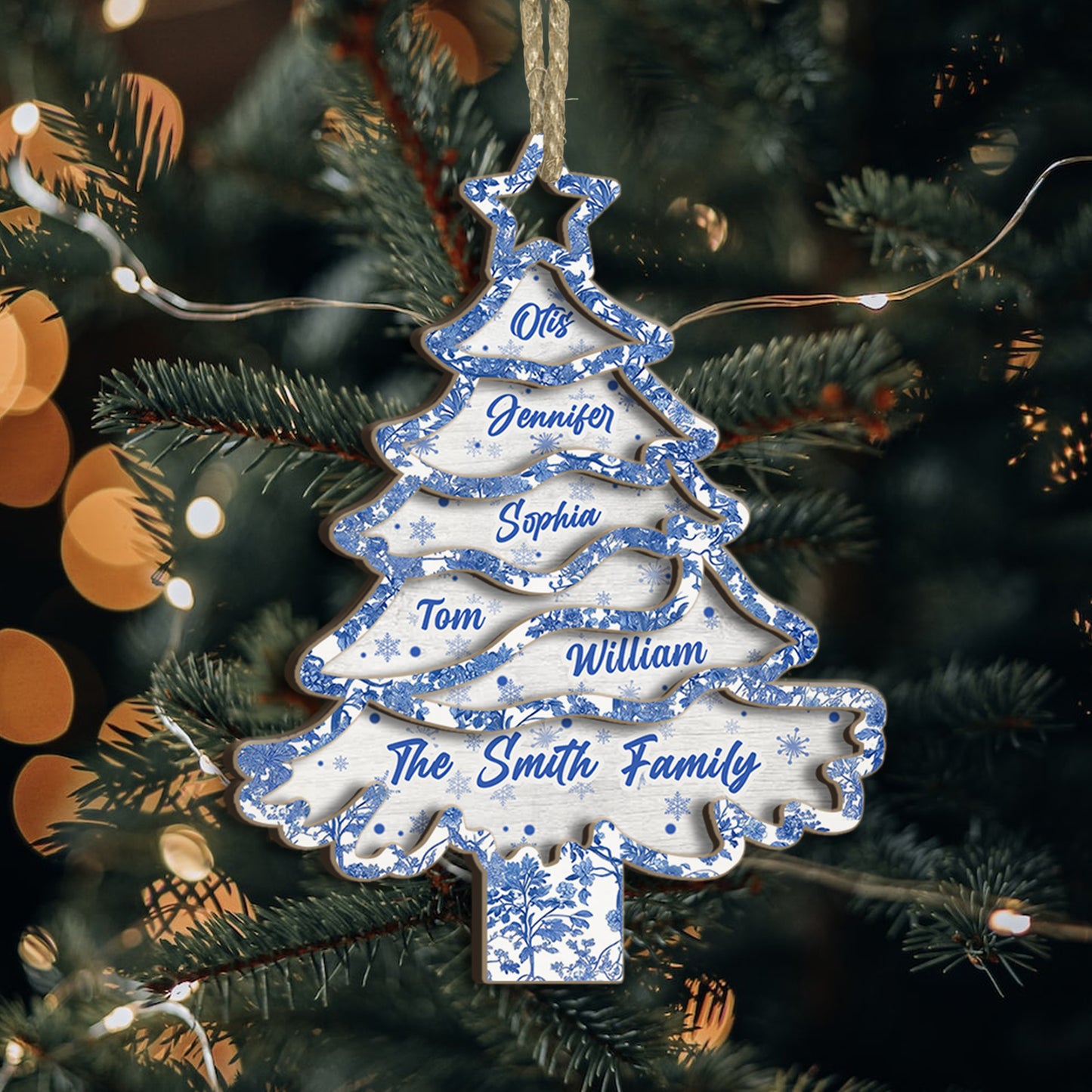 Our Love Christmas Tree - Personalized Window Hanging Suncatcher Ornament
