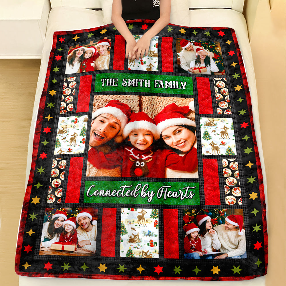 Personalized Our Family Christmas Funny Gift Custom Blanket.