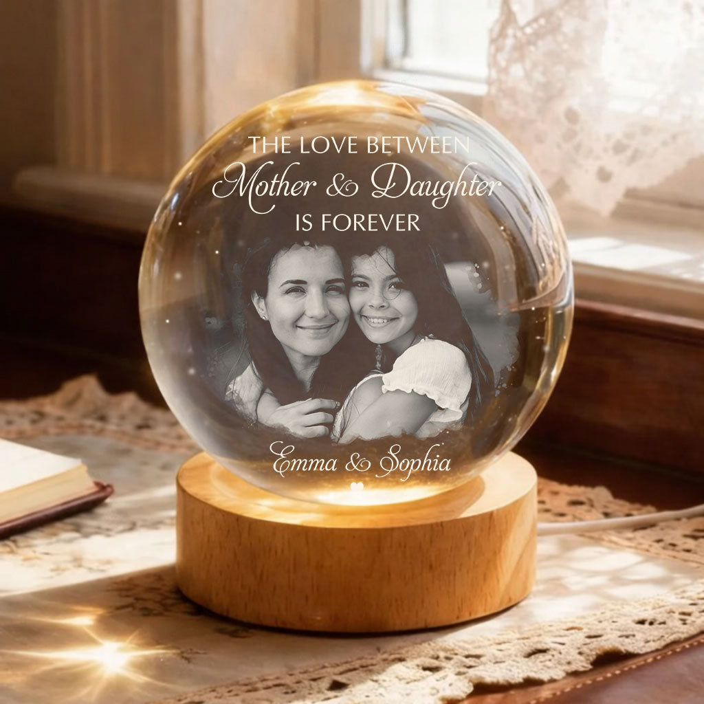 Our Love Is Forever - Personalized Crystal Globe Lamp