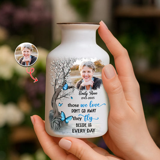 Elegant white ceramic flower vase from Jillian Customs. Minimalist design.