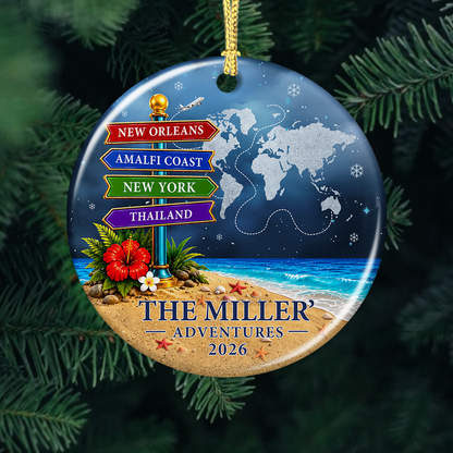 Best Vacation With My Family Merry Christmas - Real 3D Relief Ornament
