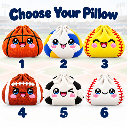 Sports Dumpling Custom Shaped Pillow - Personalized Custom Pillow - Gifts for Kids