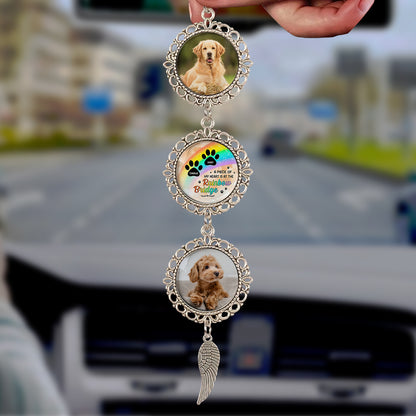 My Favorite Hello Rainbow - Personalized Photo Car Ornament With Charm