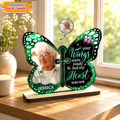 Miss You So Much - Personalized 2-Layer Wood Plaque With Flat Base