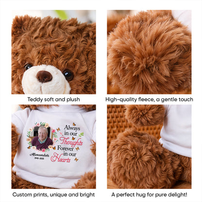 A Hug From Heaven Flowers - Memorial Personalized Custom Teddy Bear Plush
