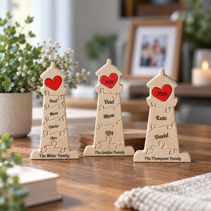 Personalized Home Puzzle - Custom Premium Wooden Name Puzzle - Christmas Gifts