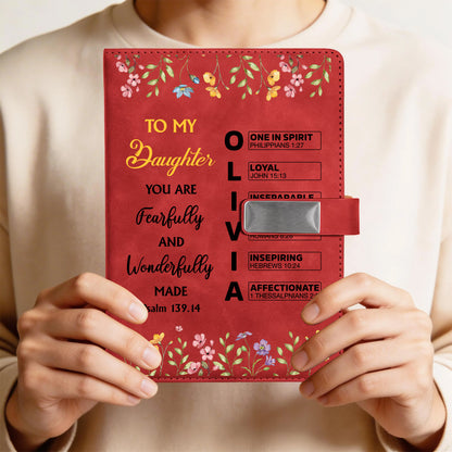 You Are Fearfully - Personalized Leather Notebook Set