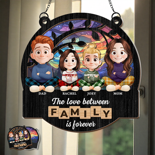 The Family Love - Personalized Window Hanging Suncatcher Ornament