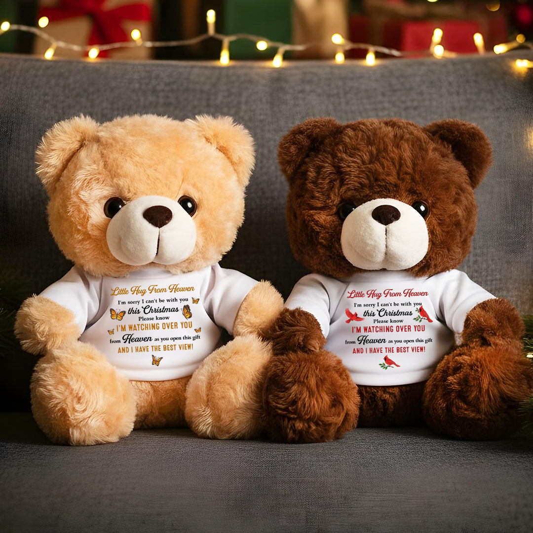 I'm Sorry I Can't Be With You This Christmas. - Personalized Custom Teddy Bear Plush