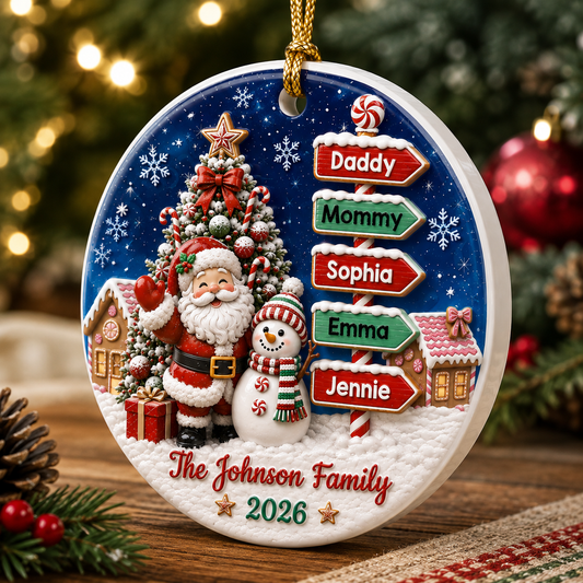 Our Family This Christmas - Real 3D Ceramic Ornament