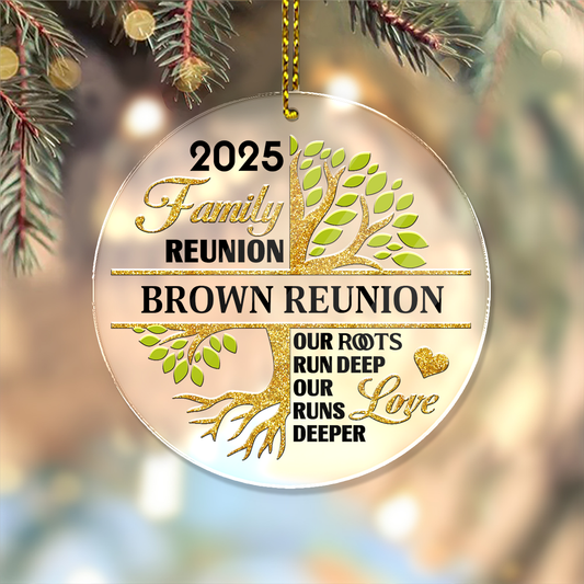 Our Roots Run Deep - Personalized Acrylic Ornament