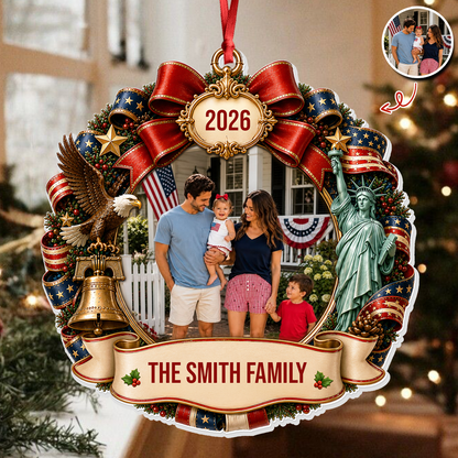 Wrapped In Family Love Merry Christmas - Real 3D Relief Ornament
