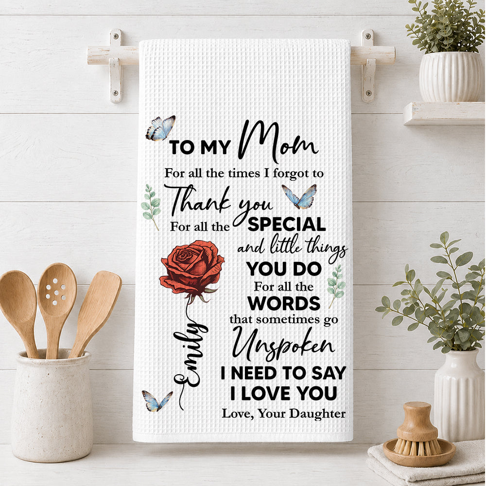 Special Mom Special Love - Personalized Kitchen Towel