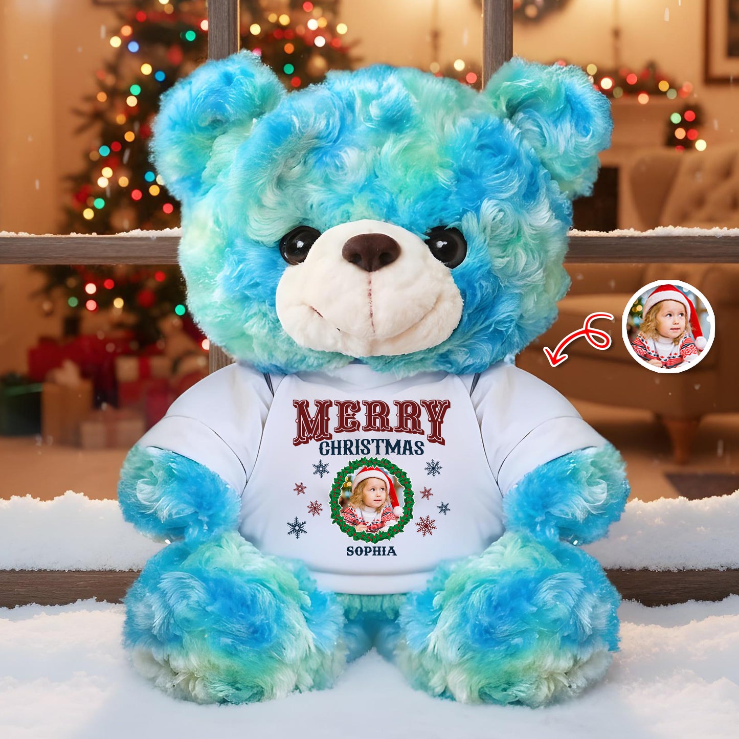 Love You To The Moon and Back Christmas - Personalized Custom Teddy Bear Plush