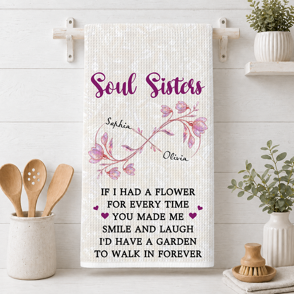 Soul Sisters, Kitchen Towel, Gift For Cooking Lovers - Personalized Kitchen Towel