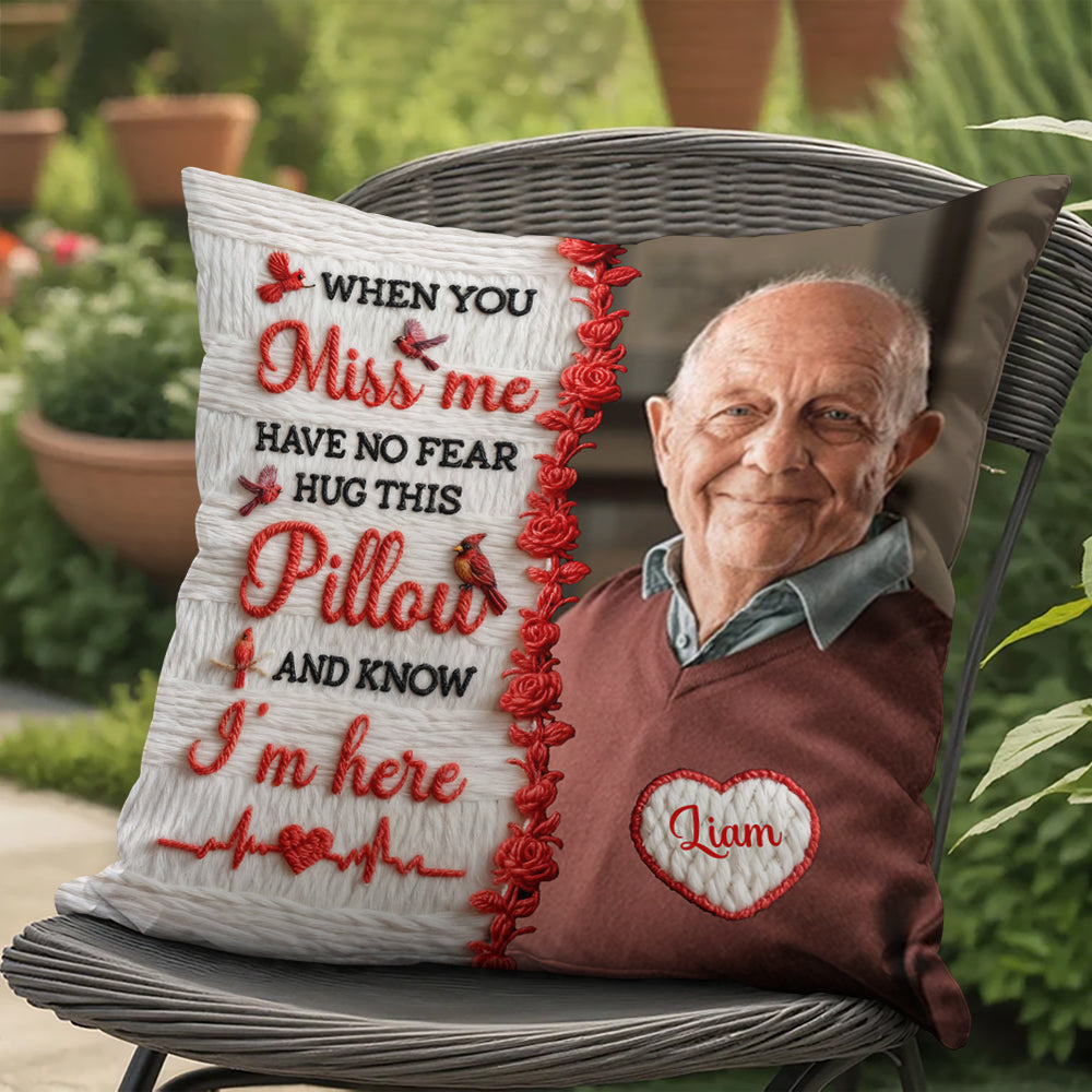 Loving Memorial Yarn Crochet - Personalized Custom Pillow