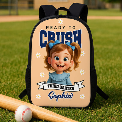 I am Ready Name Kids Backpack - School Bags For Children & Toddlers