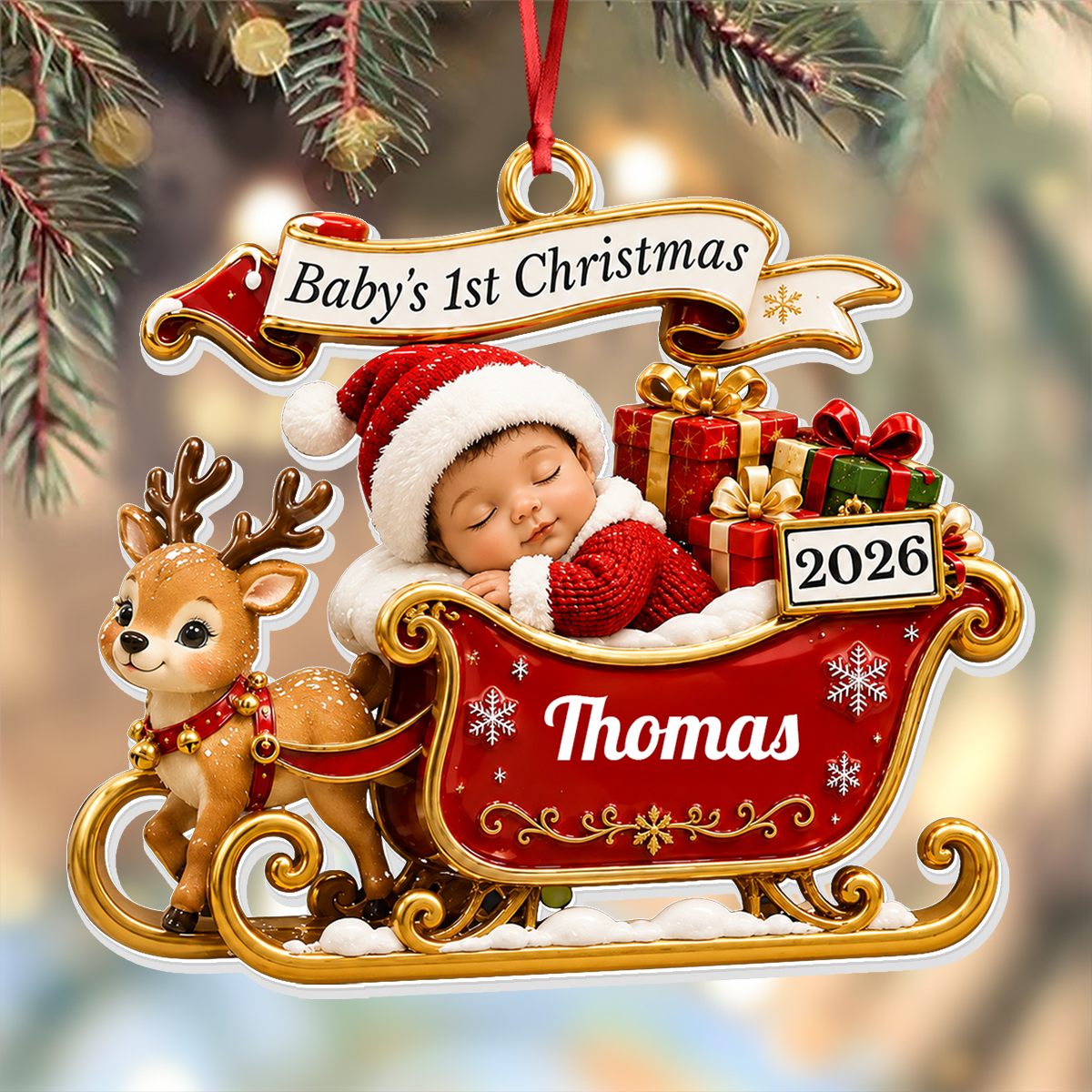 Tiny Miracle Big Joy  - Real 3D Relief Ornament - New Moms, New Dads
