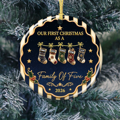 Our First Christmas - Real 3D Ceramic Ornament
