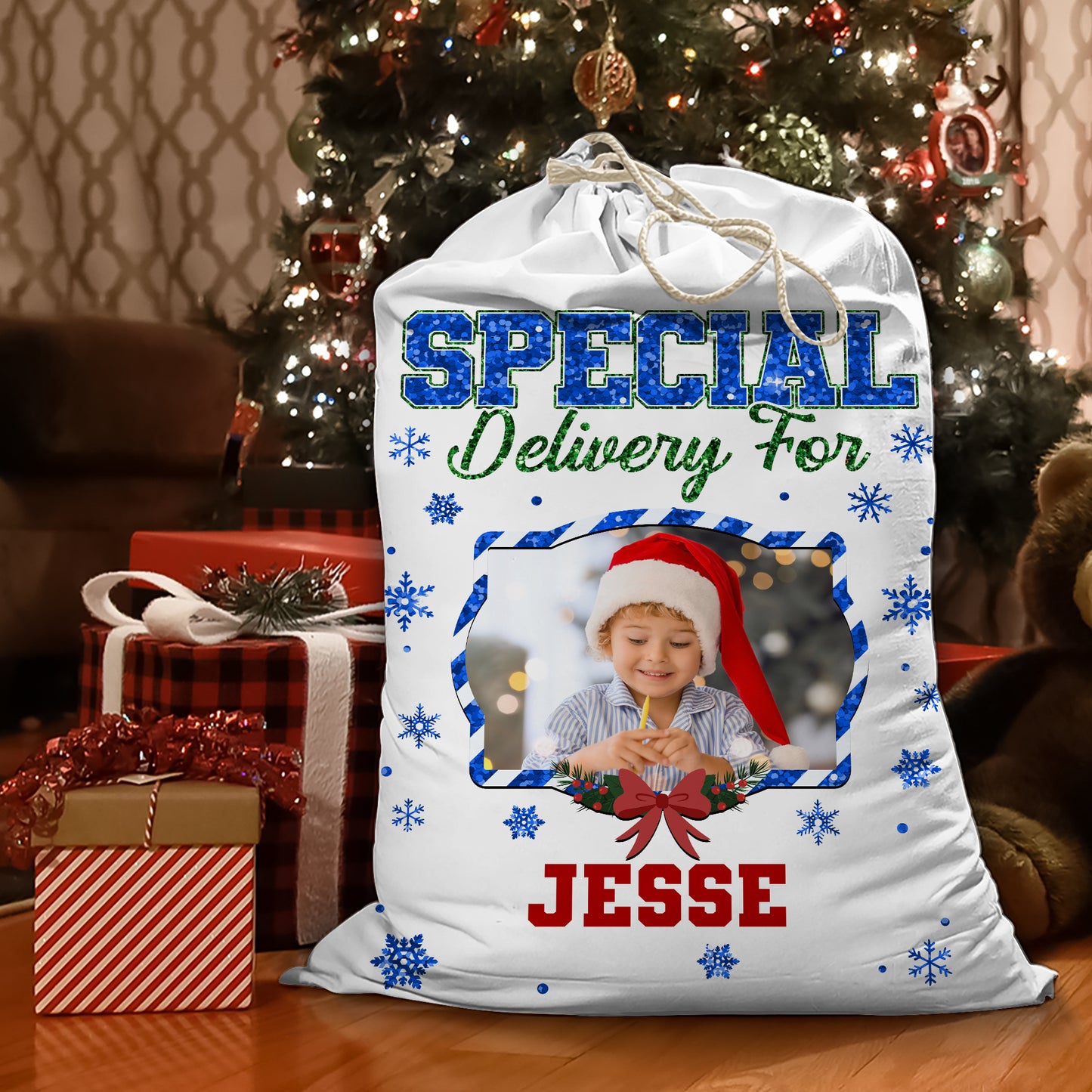 Personalized Santa - Christmas Bag Gift For Family - Christmas Sack
