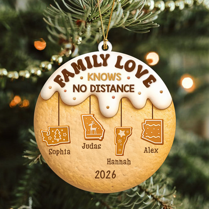 Love Connects Every Mile - Real 3D Relief Ornament