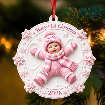 Baby Shower, Gifts For New Moms, New Dads, New Parents - Little Miracle Big Love - Real 3D Relief Ornament