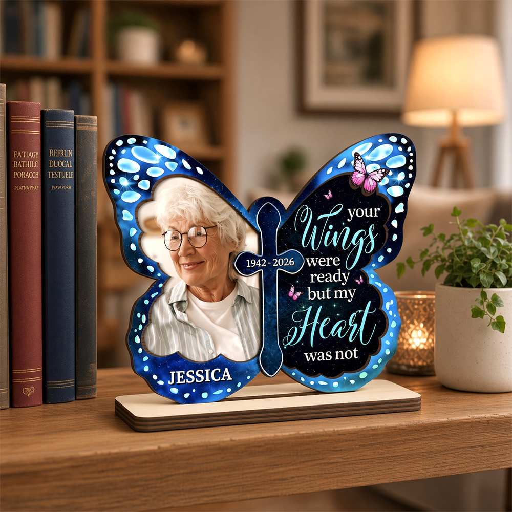 Miss You So Much - Personalized 2-Layer Wood Plaque With Flat Base