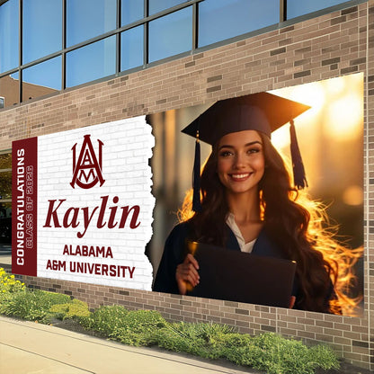 Custom Logo And Photo Congrats 2026 Personalized Banner - Graduation Decor