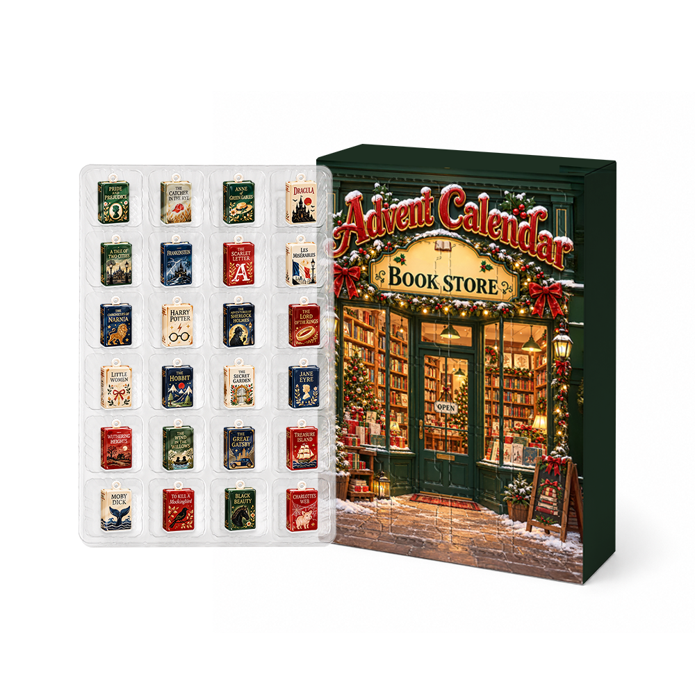 Merry Christmas Book Lover Advent Calendar 2026 - 24 Day Christmas Countdown Box With Cute Figurines - Advent Calendar Box-Box&Acrylic