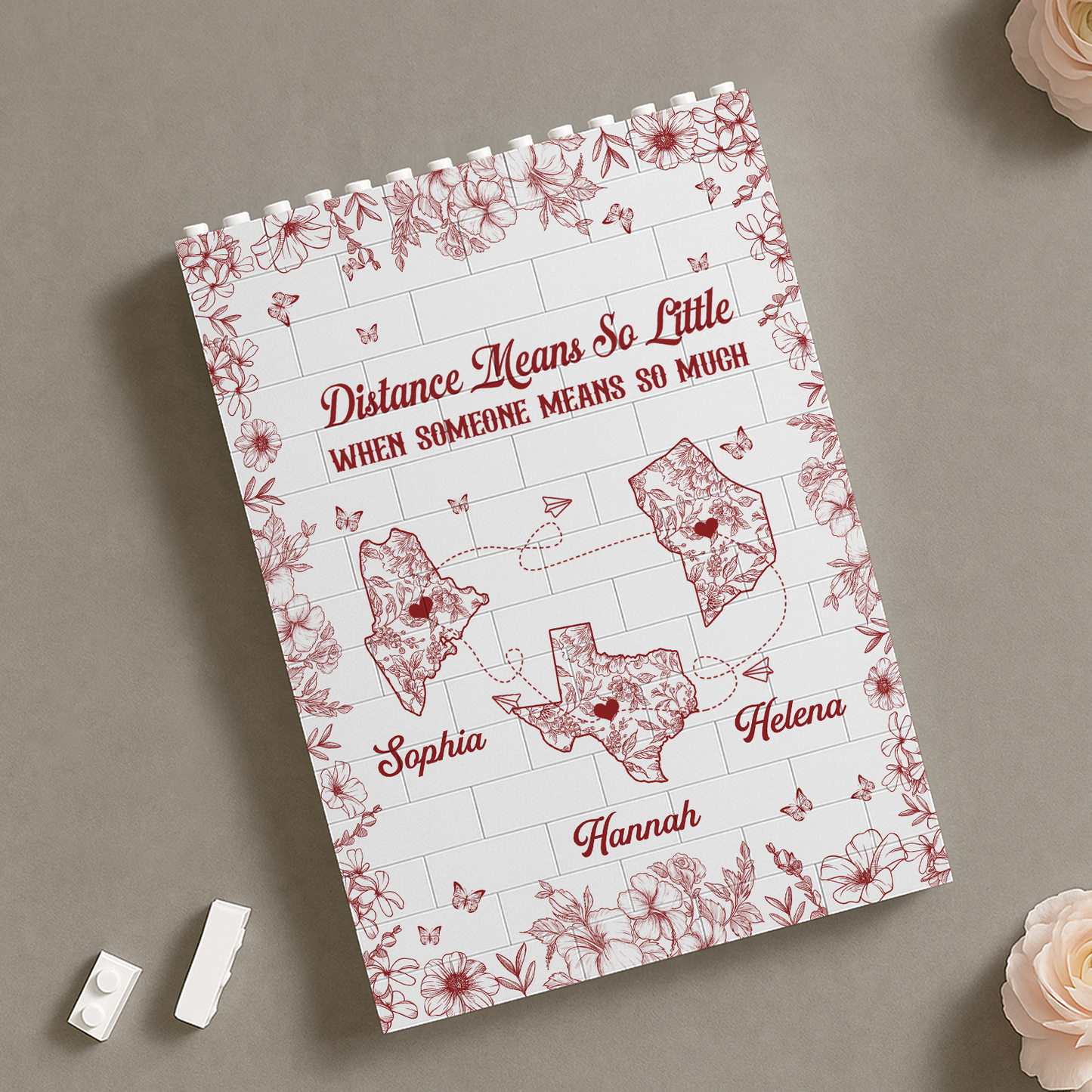 Close At Heart Puzzle - Personalized Rectangle Building Brick