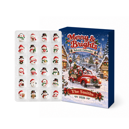 Merry and Brights Advent Calendar 2026 - 24 Day Christmas Countdown Box - Advent Calendar Box-Box&Acrylic