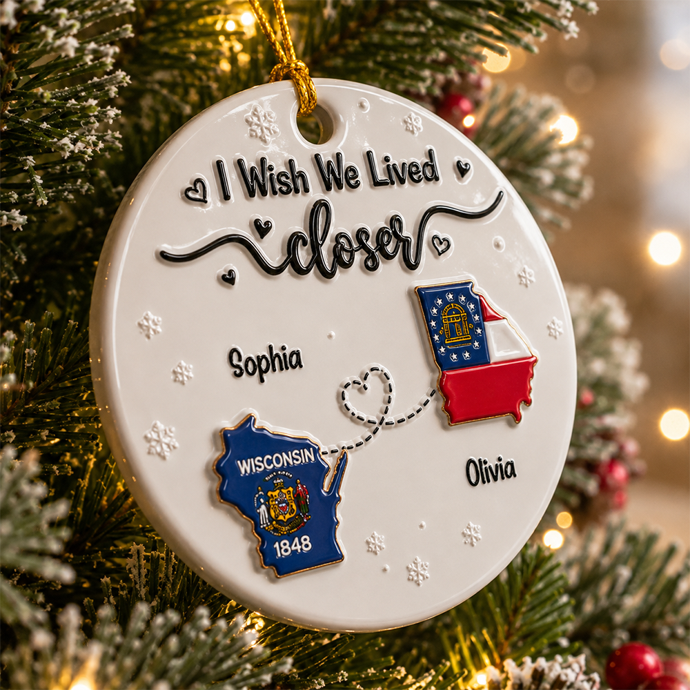 No Distance Between Us - Real 3D Ceramic Ornament